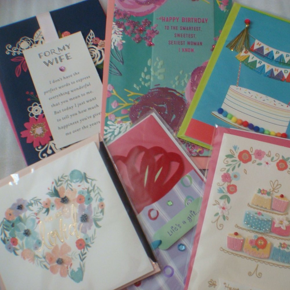 Assorted bundle ten Hallmark greeting cards wedding birthday shower